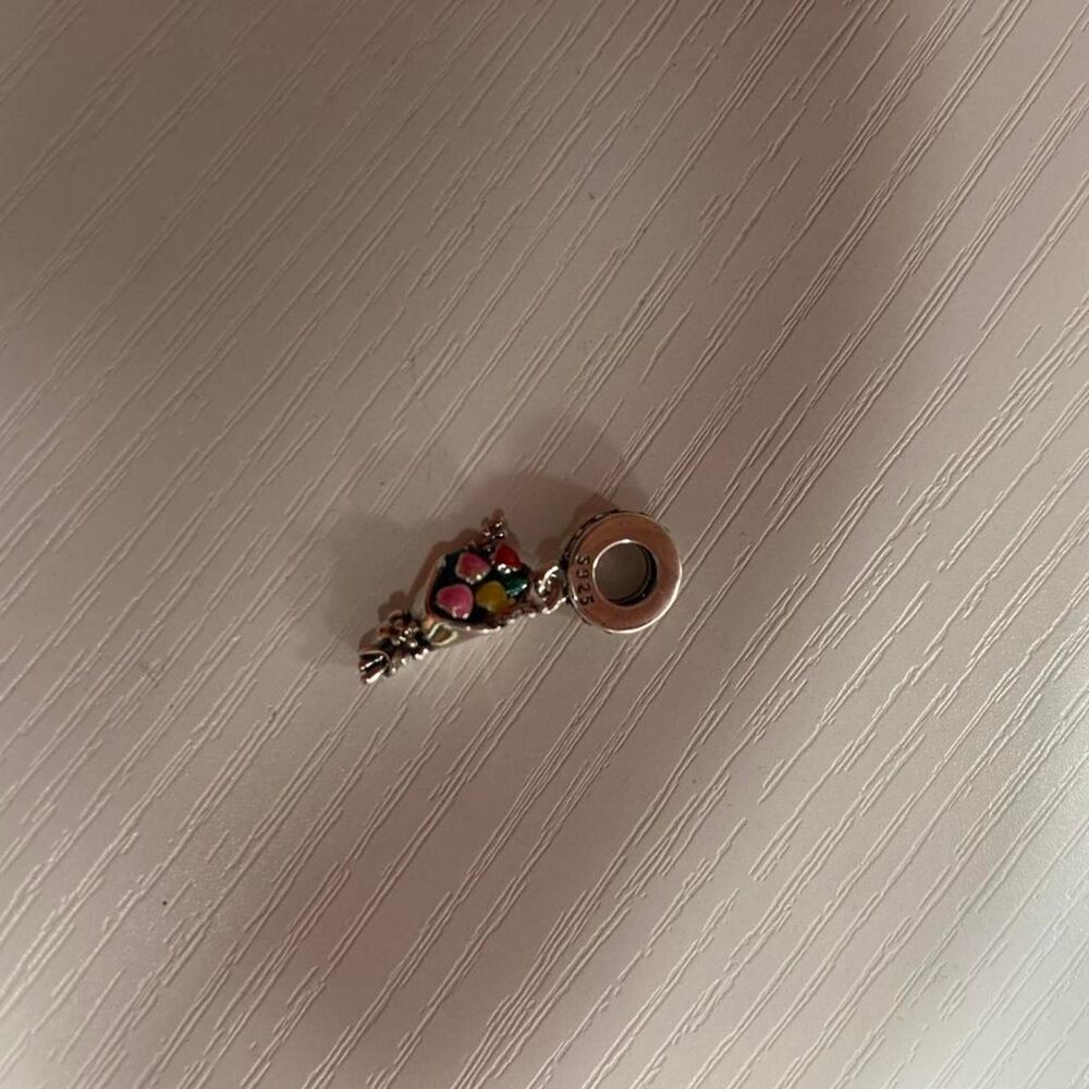 Bouquet of Flowers Dangle Charm For Bracelet